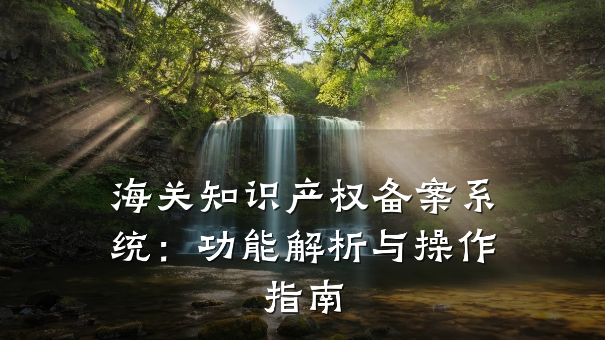 海关知识产权备案系统：功能解析与操作指南