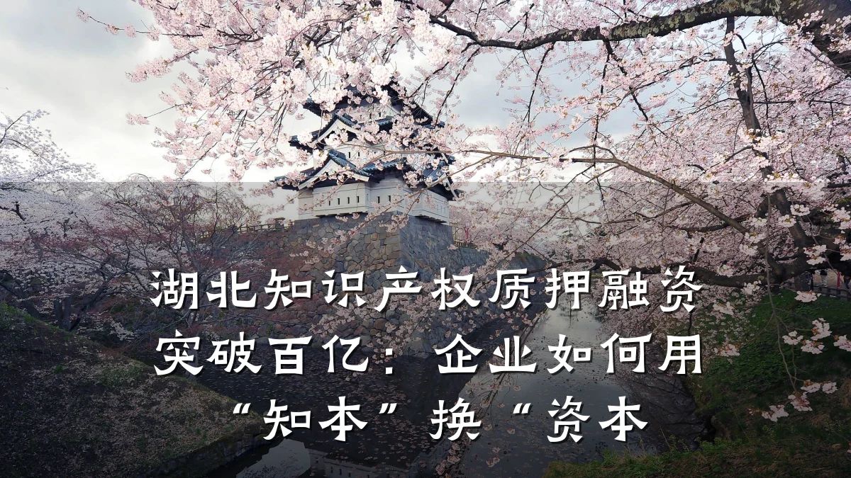 湖北知识产权质押融资突破百亿：企业如何用“知本”换“资本