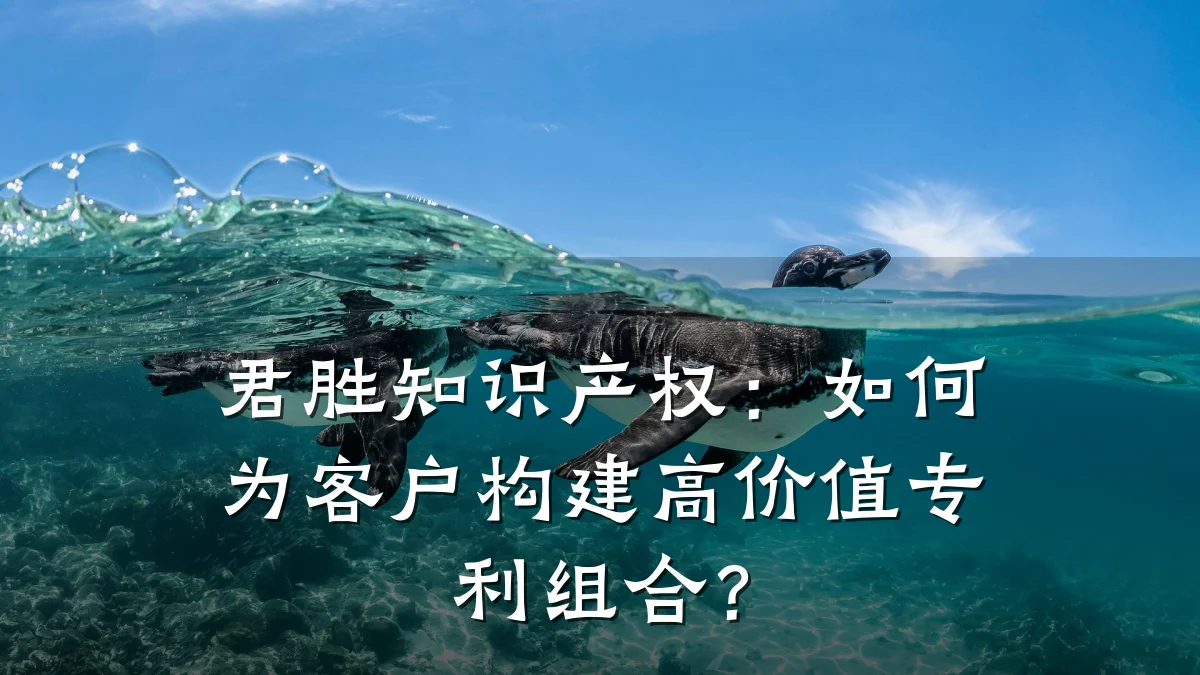 君胜知识产权：如何为客户构建高价值专利组合？