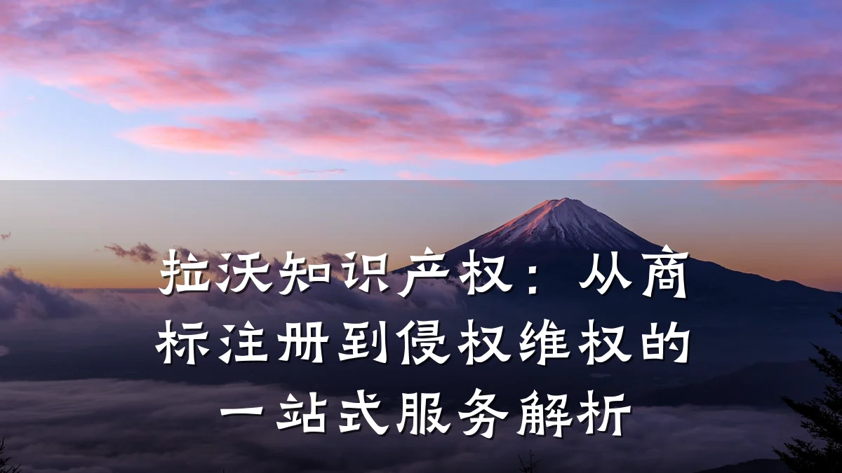 拉沃知识产权：从商标注册到侵权维权的一站式服务解析