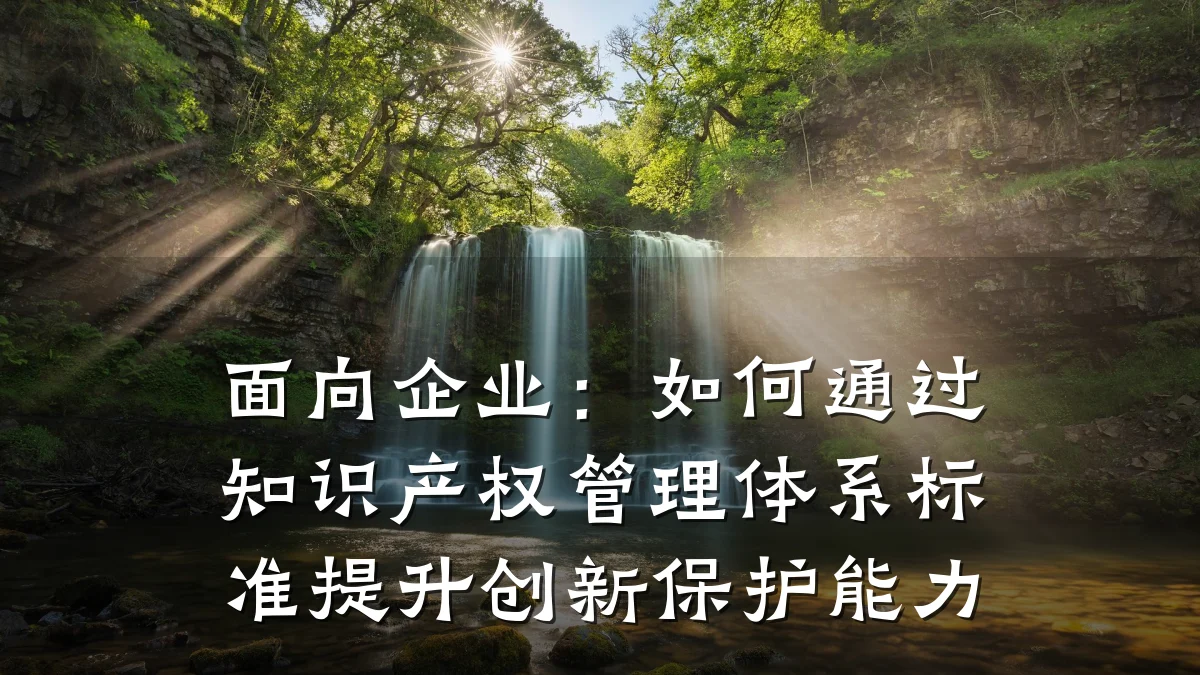 面向企业：如何通过知识产权管理体系标准提升创新保护能力