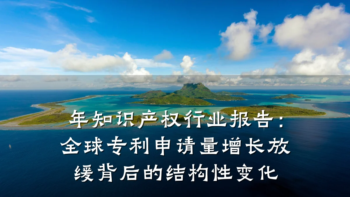年知识产权行业报告：全球专利申请量增长放缓背后的结构性变化