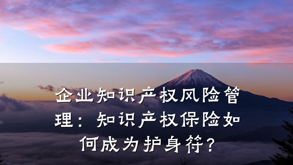 企业知识产权风险管理：知识产权保险如何成为护身符？