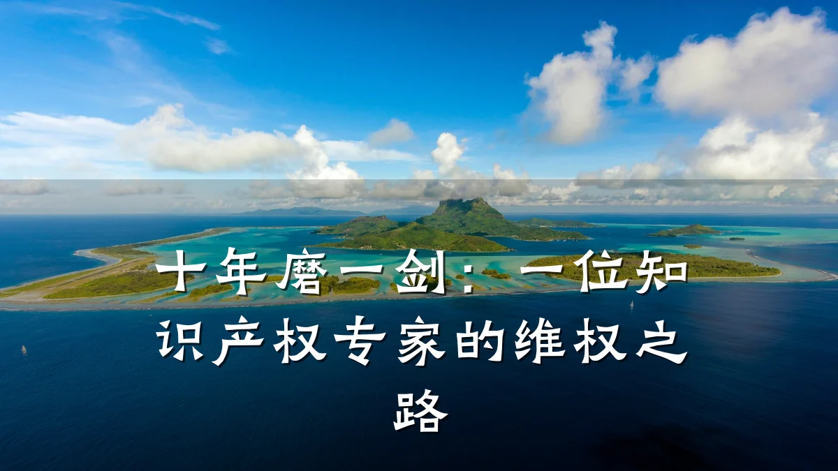 十年磨一剑：一位知识产权专家的维权之路