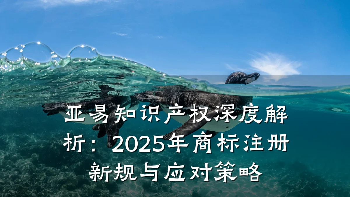亚易知识产权深度解析：2025年商标注册新规与应对策略