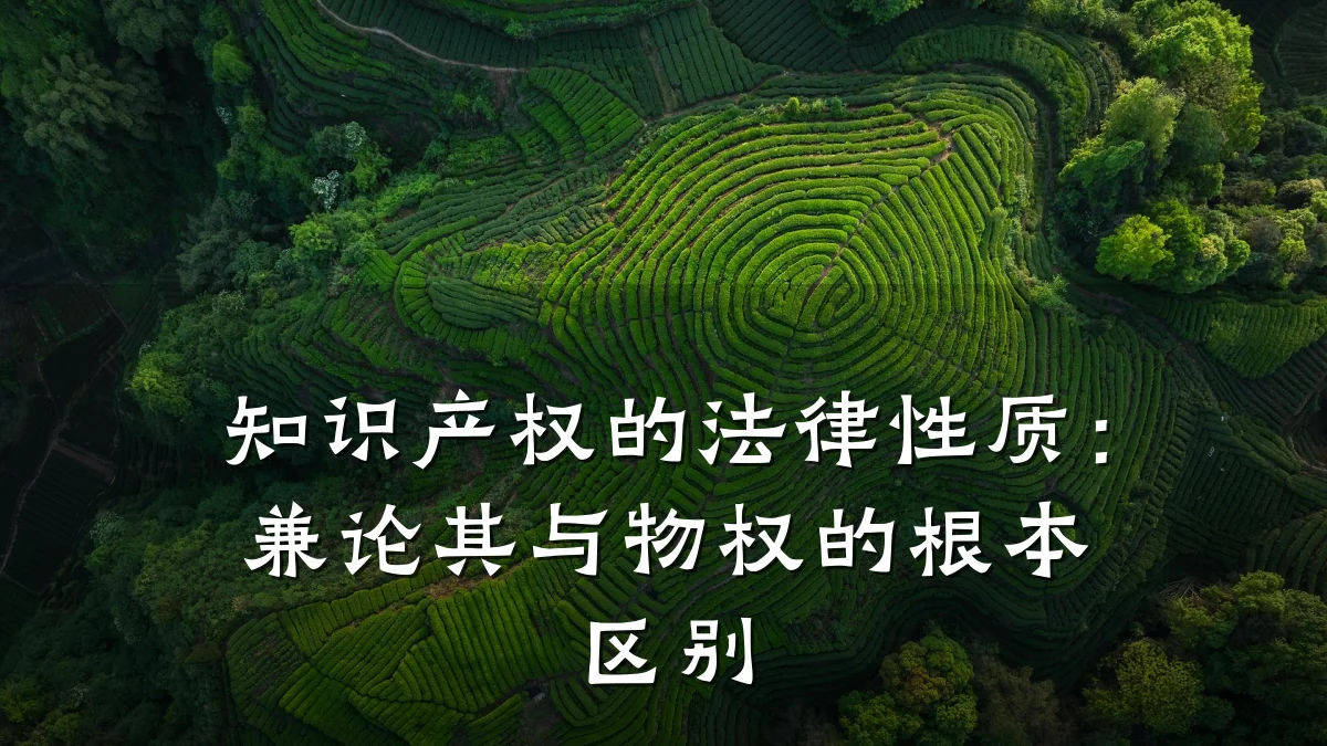 知识产权的法律性质:兼论其与物权的根本区别