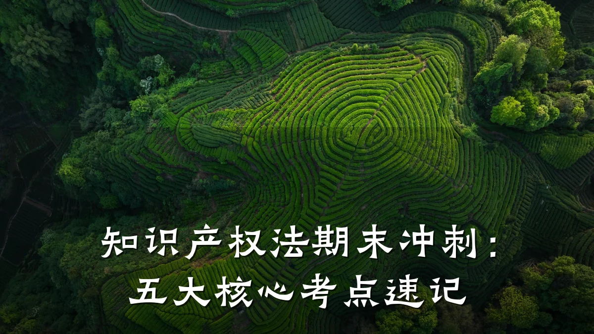 知识产权法期末冲刺：五大核心考点速记