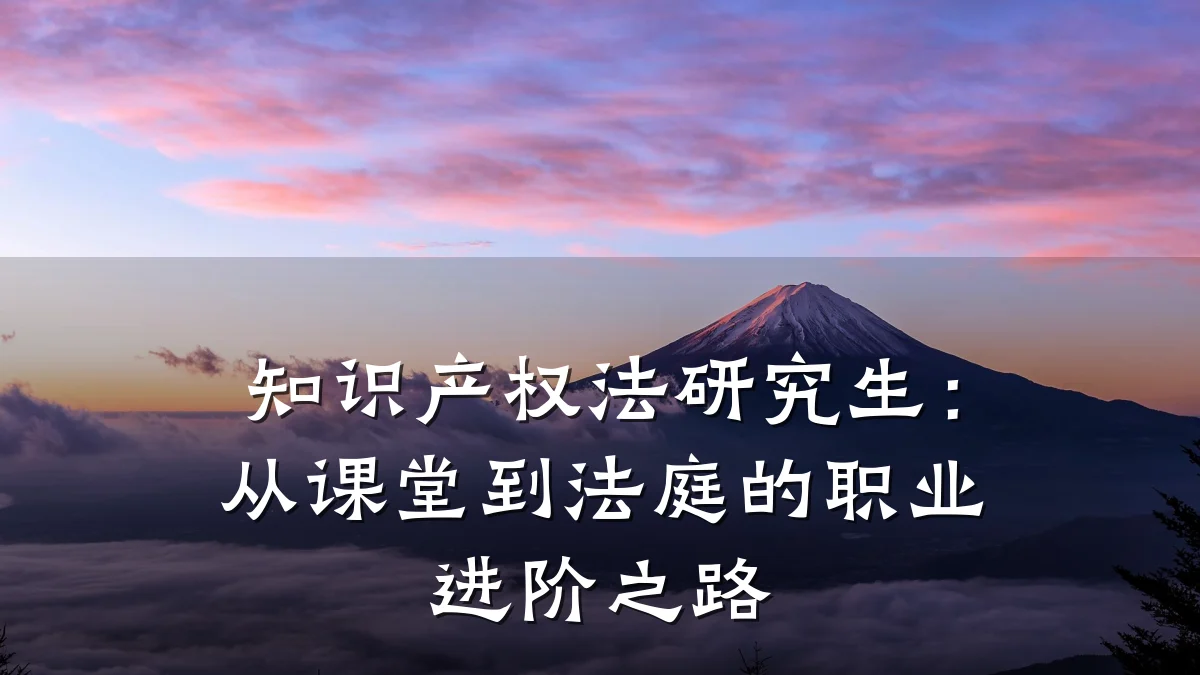 知识产权法研究生：从课堂到法庭的职业进阶之路