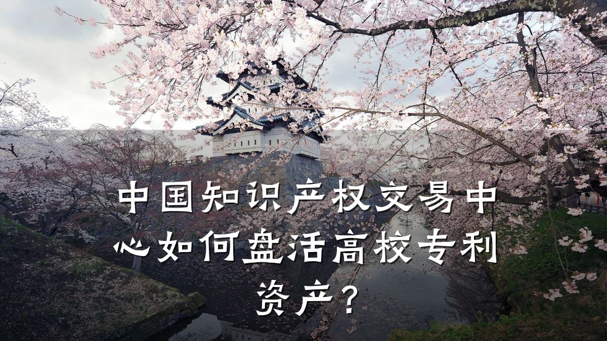 中国知识产权交易中心如何盘活高校专利资产？