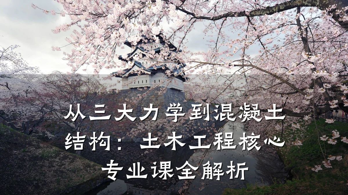 从三大力学到混凝土结构：土木工程核心专业课全解析